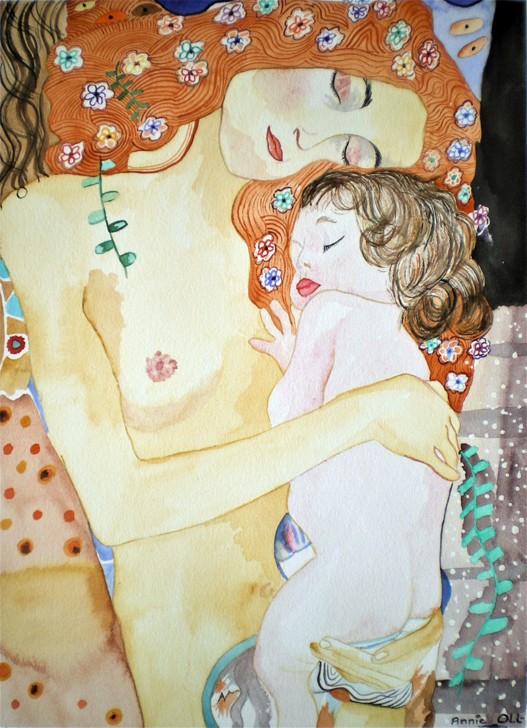 La maternité (D'après G. Klimt)